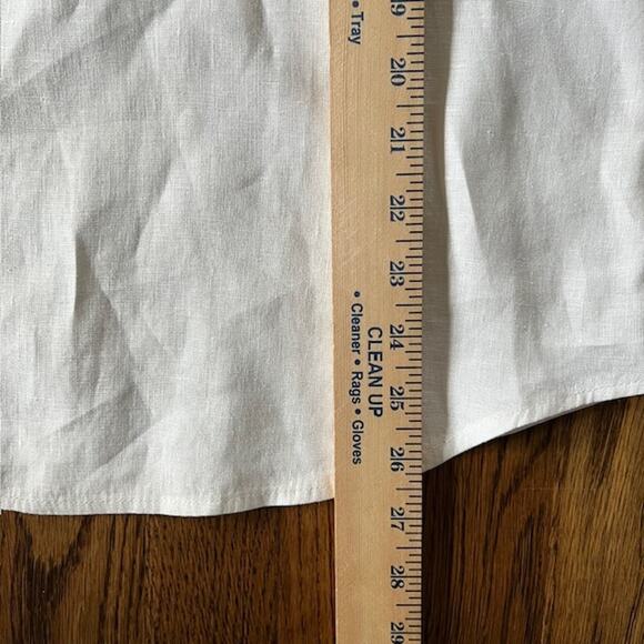 Tommy Bahama 100% Linen Long Sleeve Shirt Womens L Cream Button Up Coastal - Picture 8 of 9